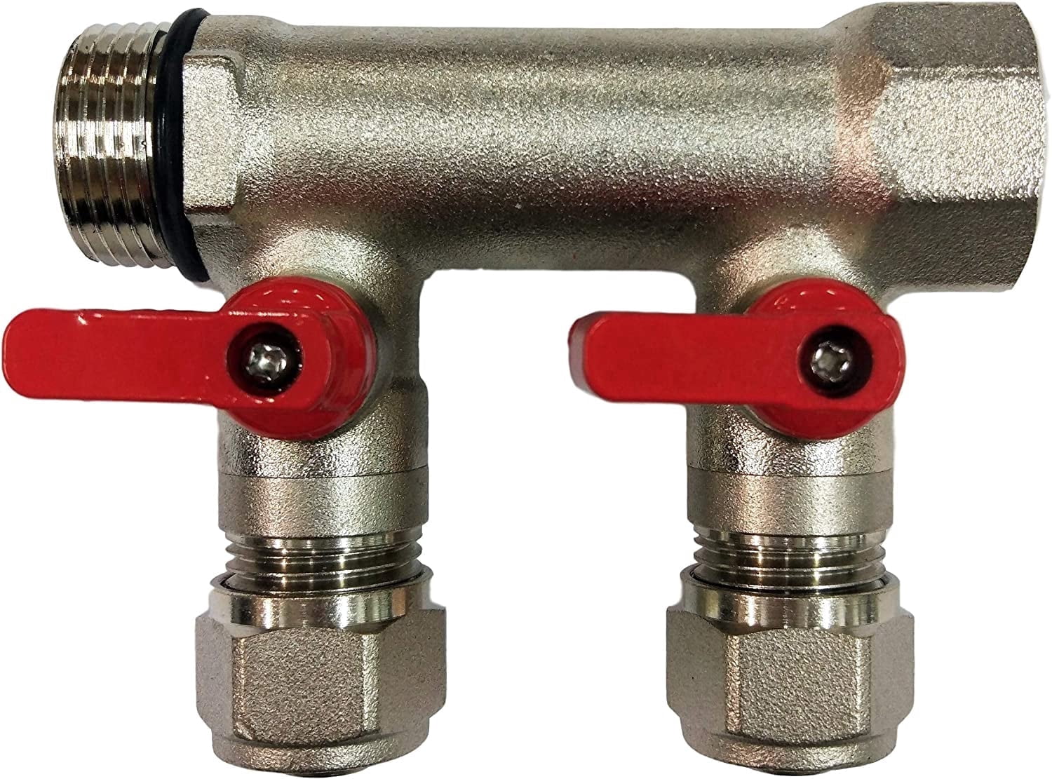 DMNI 2 Loop Port Ball Valve Brass - Pex Manifold - 3/4