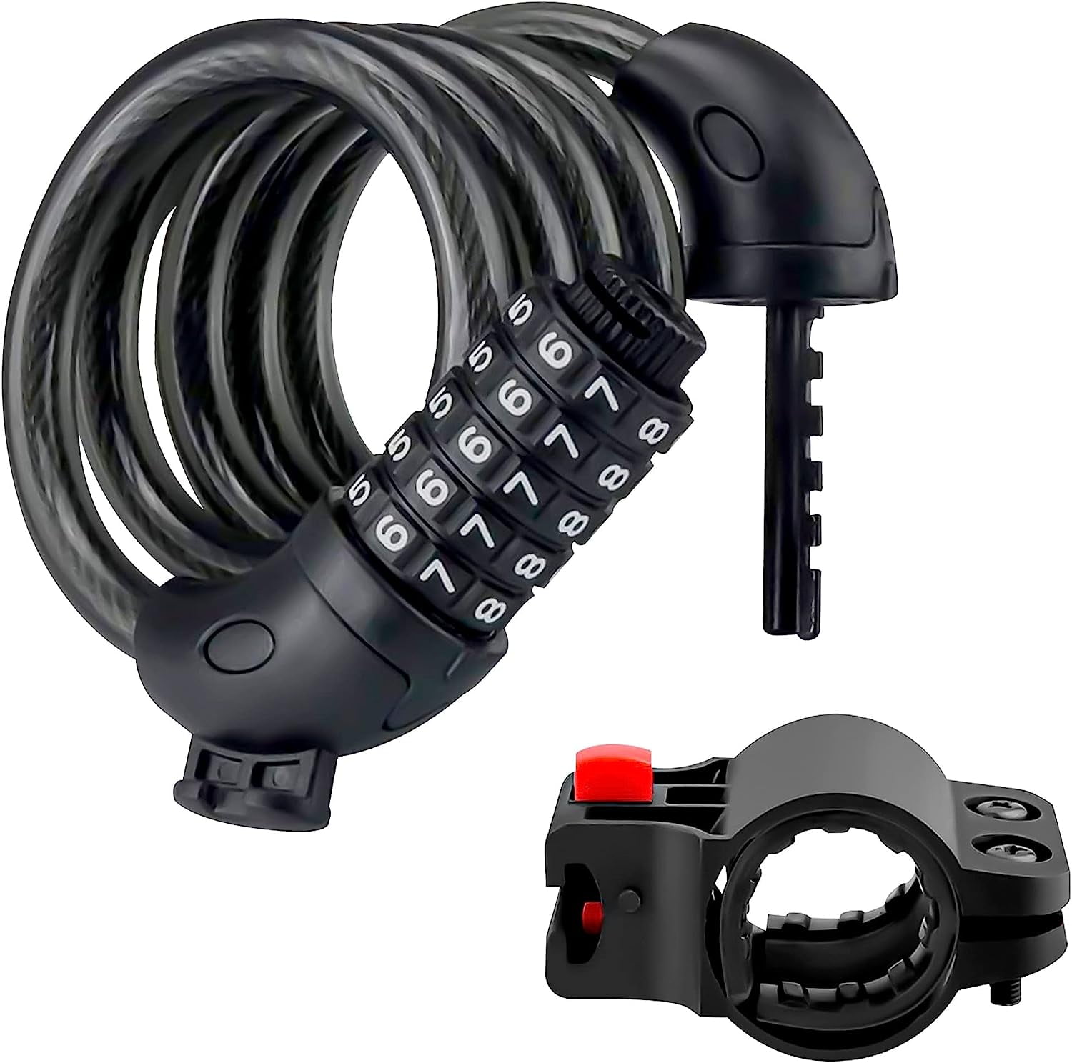 DMNI 4ft Bike Lock Cable 5 Digit resettable Combination Code Lock