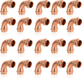thumbnail image 1 of DMNI ProPress 1" Plumbing Copper Fitting – 90 Degree PEX Elbow Copper Fitting Lead Free – 20 Pack, 1 of 4