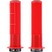 DMR DeathGrip 2 Flanged Grips - Thick, Lock-On, Red