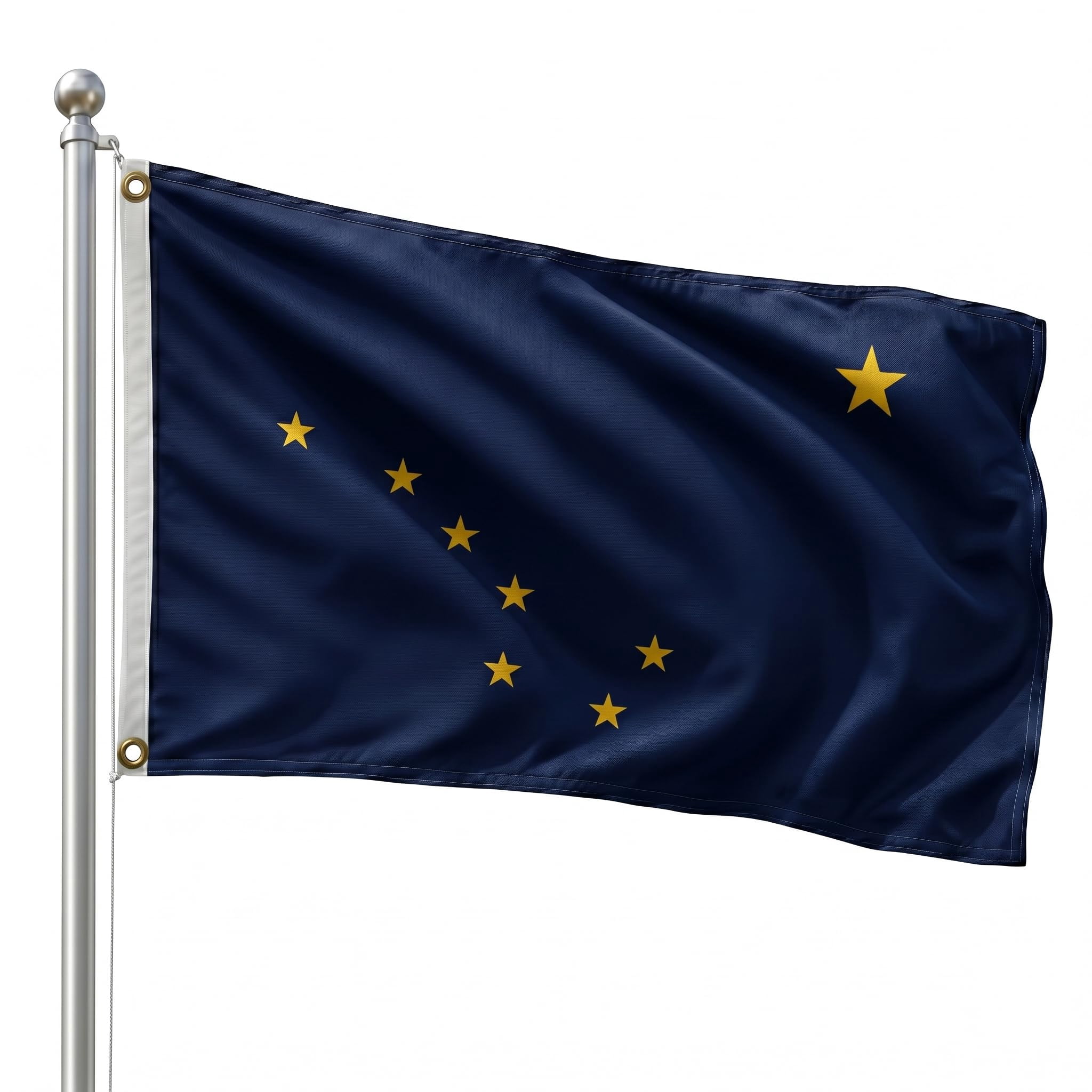 3ft Sign Post DMSE Alaska State Flag, 3ft x 5ft, 100% Polyester 100D Flag UV ...