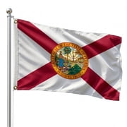 DMSE Florida State Flag, 2ft x 3ft, 100% Polyester 100D Flag UV Resistant