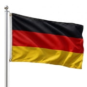 DMSE Germany National Flag, 3ft x 5ft - Fade-Resistant Outdoor & Indoor Flag - Quad-Stitched Fly End & Heavy-Duty Brass Grommets 3ft x 5ft
