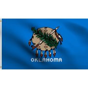 DMSE Oklahoma State Flag, 2ft x 3ft, 100% Polyester 100D Flag UV Resistant