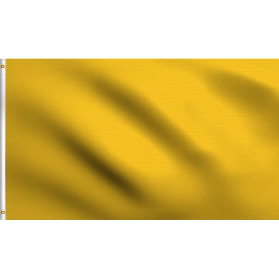 DMSE Solid Gold Flag, 3x5 Flag, UV Resistant, Fade Resistant Material with Metal Grommets (3ft x 5ft), (Nylon), (Gold)
