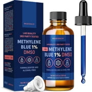 WoldoHealth DMSO 10% with Methylene Blue 1%   3.4 fl oz Glass Bottle with Dropper, Lab-Tested, Formaldehyde- & Alcohol-Free