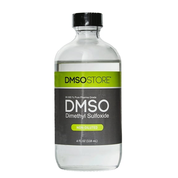 DMSO 4 oz. Liquid in a Glass Bottle, Pure Pharma Grade 99.995% Non-Diluted Dimethyl Sulfoxide