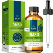 WoldoHealth DMSO 60% with Magnesium 40%   High-Purity Blend in UV-Protected Glass Bottle 3.38 oz with Precision Dropper
