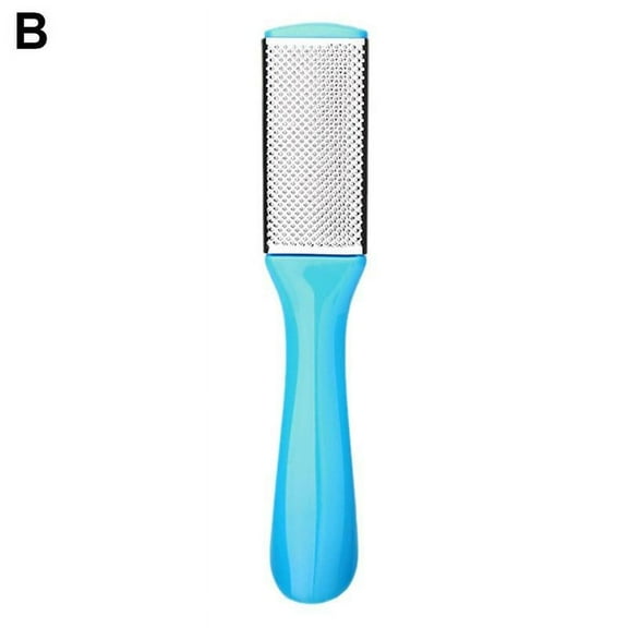 DMSUO Foot Scrubber,Pedicure Rasp Foot File, Double Sided Stainless Steel Peeling Foot Brush,Professional Foot Care Pedicure Yellow blue One-size H6Q3