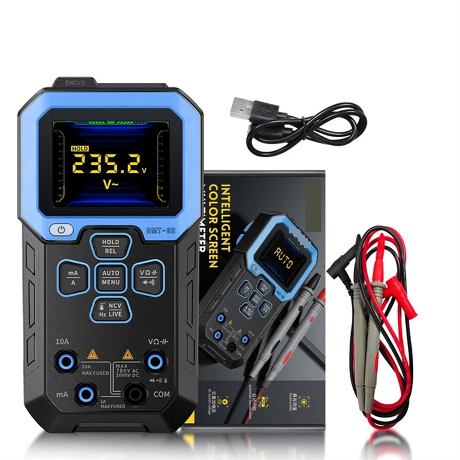DMT-99 Digital Multimeter True RMS 10000 Counts Resistance Capacitance Frequency Temperature Current Voltage NCV Tester ,Accurate and Speed