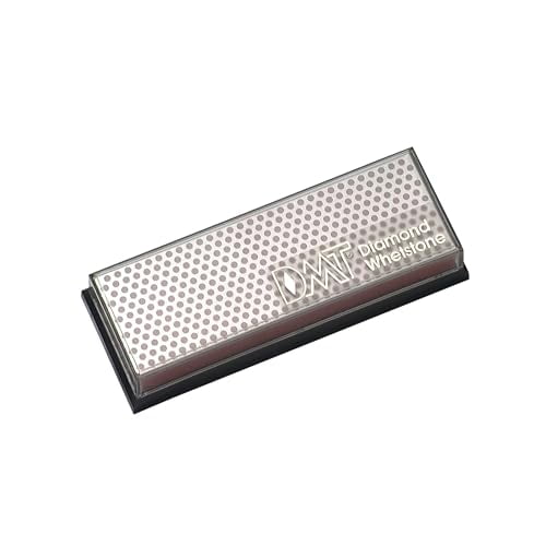 DMT (Diamond Machining Technology) 6-inch Diamond Whetstone Sharpening Stone with Plastic Case - Fine, W6FP, Red