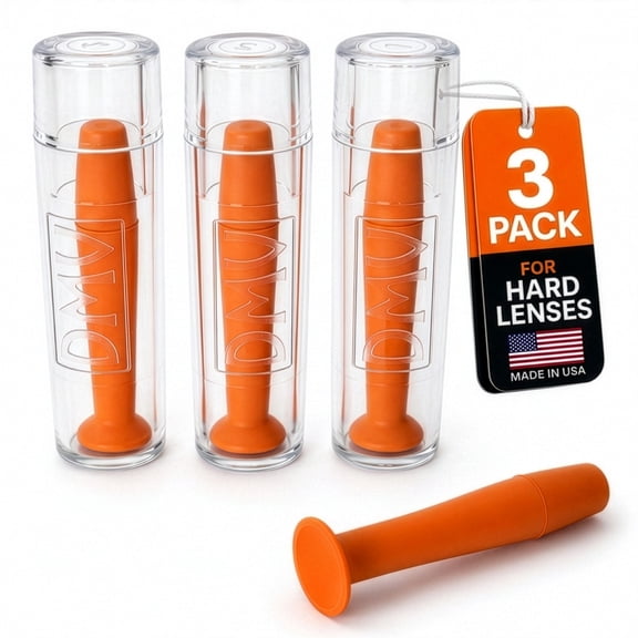 DMV Ultra Hard Contact Lens Remover, Orange, 3 Pack