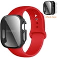 thumbnail image 1 of DMVEIMAL Compatible with Apple Watch Silicone Sport Bands iWatch Series Band 49mm 45mm 44mm 41mm 40mm and Hard Privacy Screen Protectors Case Cove Apple Watch Series 9 8 7 SE 6 5 4 Ultra 2 Women Men, 1 of 12