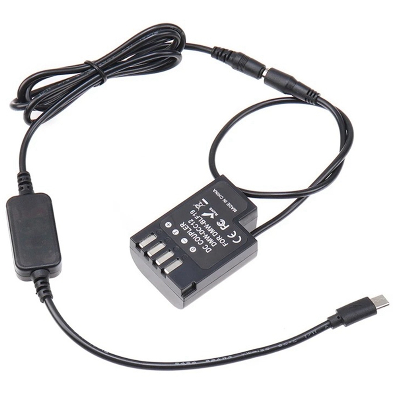 Câble Chargeur + Batterie Factice DMW-DCC12 Pour Panasonic Lumix GH3 GH4 GH5
