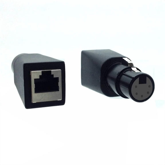 DMX 5 Pin XLR Female to RJ45 Female Adapter