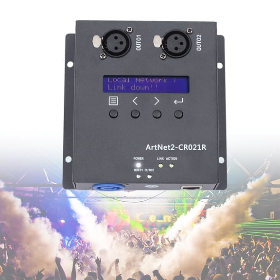 DMX 512 Ethernet Lighting Controller Interface2 Universe/Truss Mountable/PoE