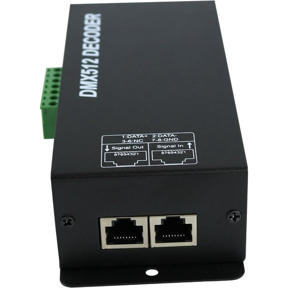 DMX 512 LED Decoder Controller 4CH Digital Display Decoder,DMX512 LED Light Decoder Controller Dimming Driver for RGBW LED Strip Light DC12-24V 4A/CH (4 Channel with Display)