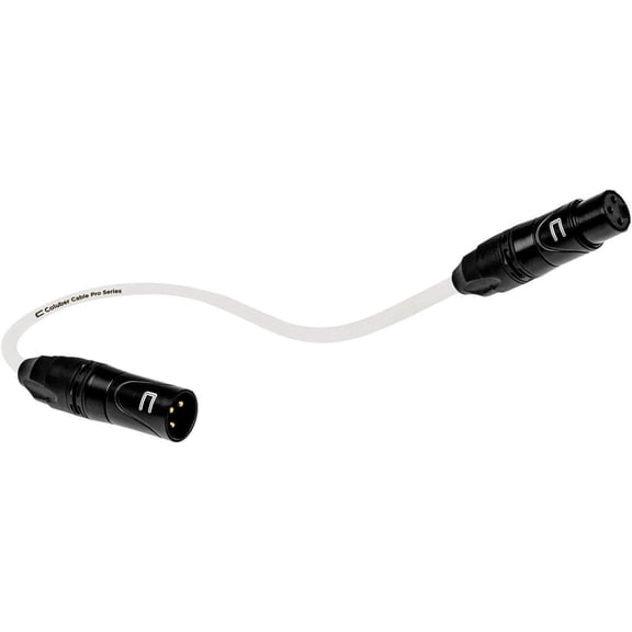 DMX Patch Cable 3-Pin XLR Male to Female - 3 Feet White - 120 ohm DMX512 Data Cord For Stage Lights and Lighting Controls