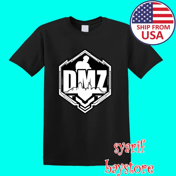 DMZ Demilitarized Zone Area Men's Black Size S to 5XL