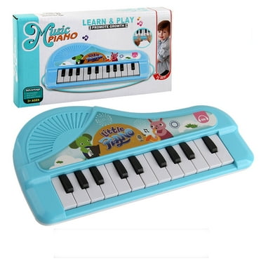 DMZing Love&Mini Piano, Kids Piano Keyboard, Baby Mini Piano Toy with 22 Keys, Musical Piano Toy for 1 2 3 Years Old Girls Birthday Xmas Gift (Blue)