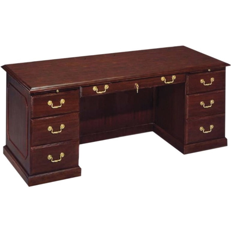 DMi Governor's Collection Mahogany Furniture Pedestal Desk, 5Drawer