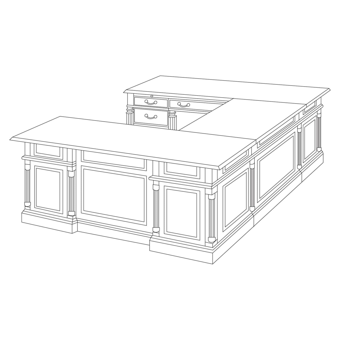 DMi Keswick 799038 Left Executive U Desk