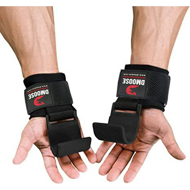 1 Pair Adjustable Weight Lifting Hook Gloves Strong Steel Hook