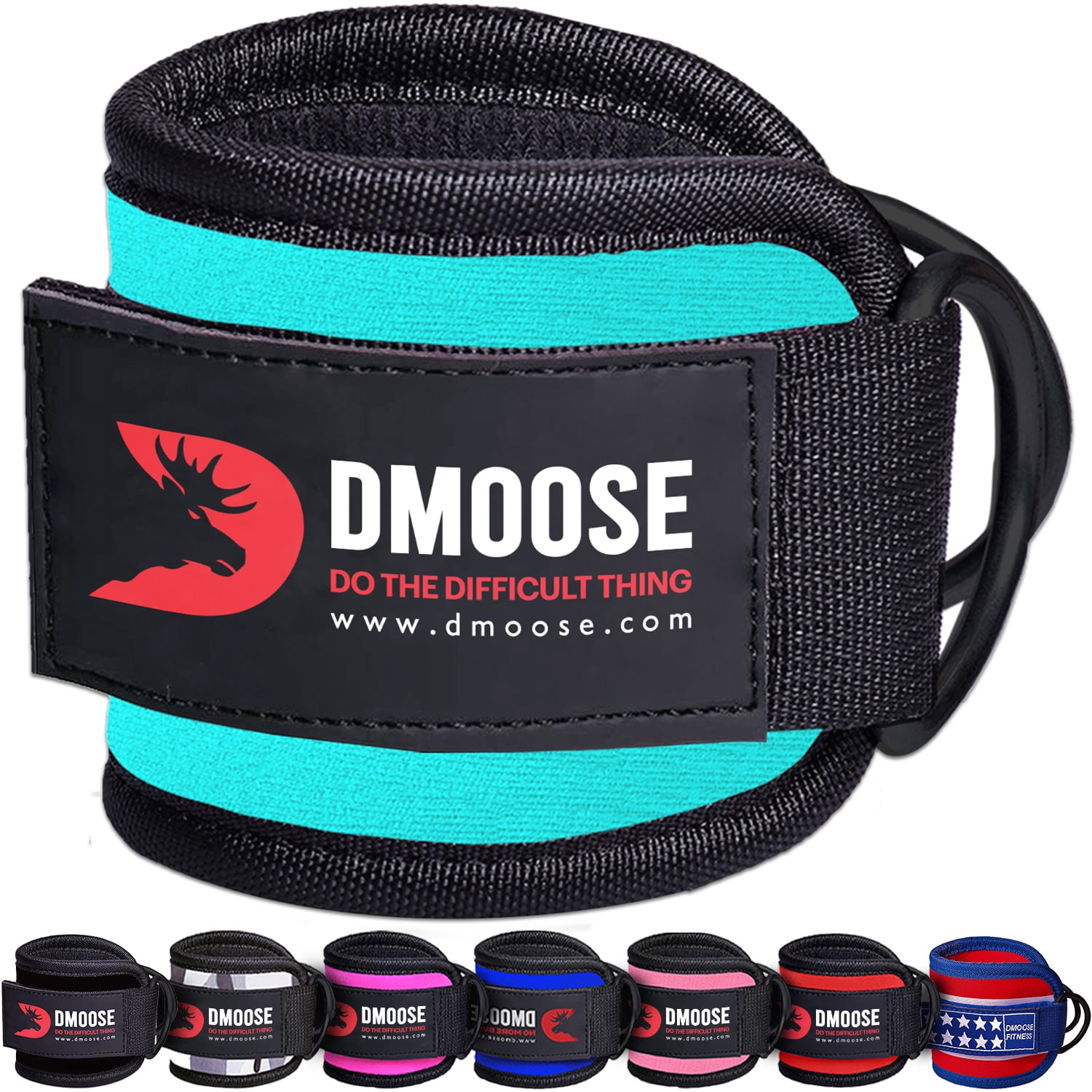 DMoose Fitness Ankle Straps for Cable Machines, Tones Glutes and