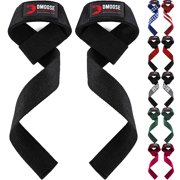DMoose Fitness Lifting Wrist Straps (Pair) for Weightlifting, Crossfit, Bodybuilding, Powerlifting with Soft Neoprene Padded Support for Max Grip Strength Training, Deadlifts