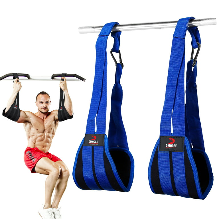 DMoose Hanging Ab Straps for Abdominal Muscle Building and Training, Blue 