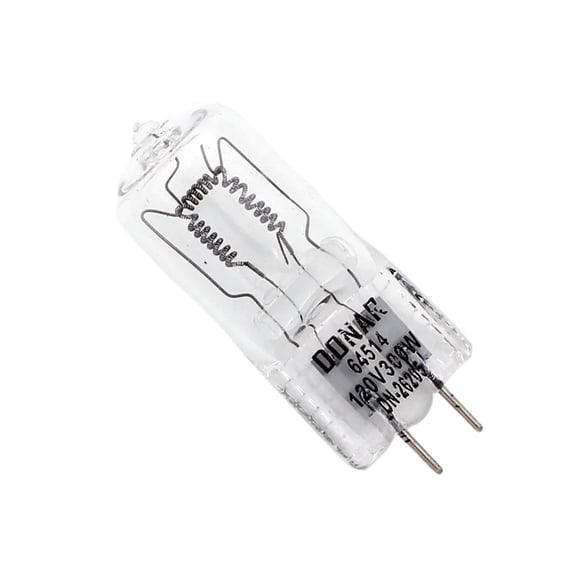 DN-26205 64514 JC Halogen Bulb, 120V 300W with GX6.35 Base, Suitable for Line Voltage Video, Stage & Studio Lighting - 1PCS