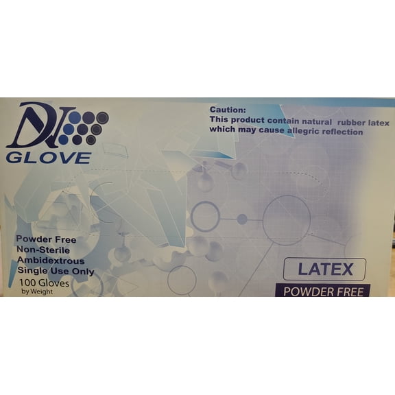 DN LATEX POWDER FREE GLOVES MED