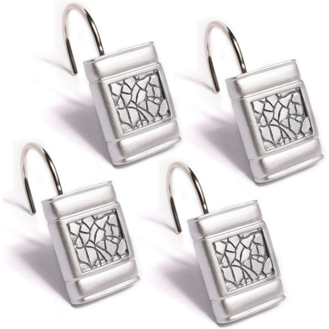 DN_LIN New Popular Bath Sinatra Silver Collection - Bathroom Shower Curtain Hooks