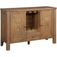 thumbnail image 1 of DN01133 - Server, Gray Fabric, Rustic Brown & Oak Finish - Pascaline, 1 of 7
