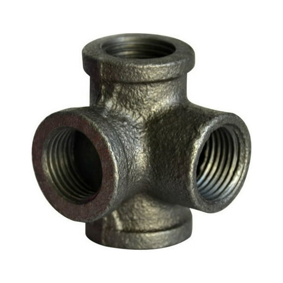 DN15 DN20 DN25 Four Way Pipe Fitting Black Malleable Iron Side Outlet Elbow Industrial Cast Iron Tee Corner Crafts Book Shelf