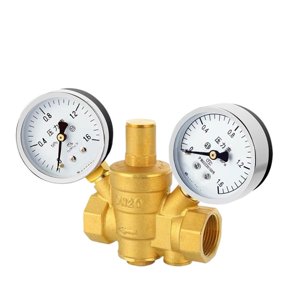 DN15 DN20 DN25 Pressure Regulating Valve With 2 Gauges DN40 DN50 Pressure Relief Valve with Adjustable Setting
