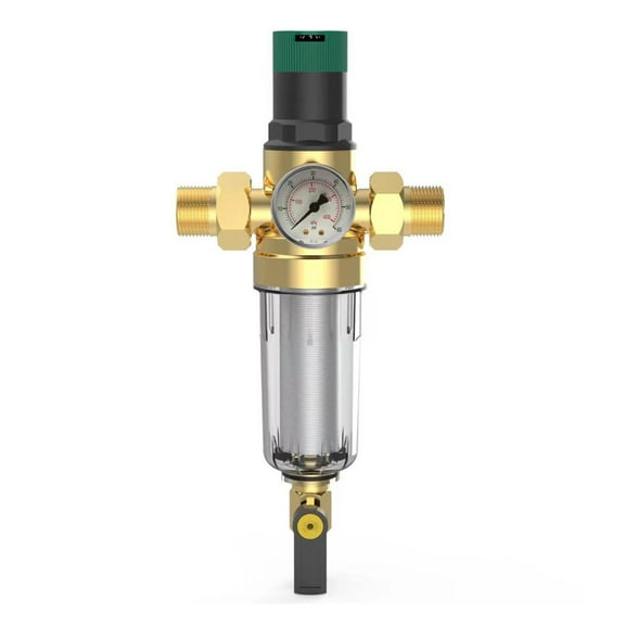 DN15/DN20 Water Pressure Reducer Adjustable Reducing Valves with Integrated Filter Pressure Gauge Water Regulator Valves
