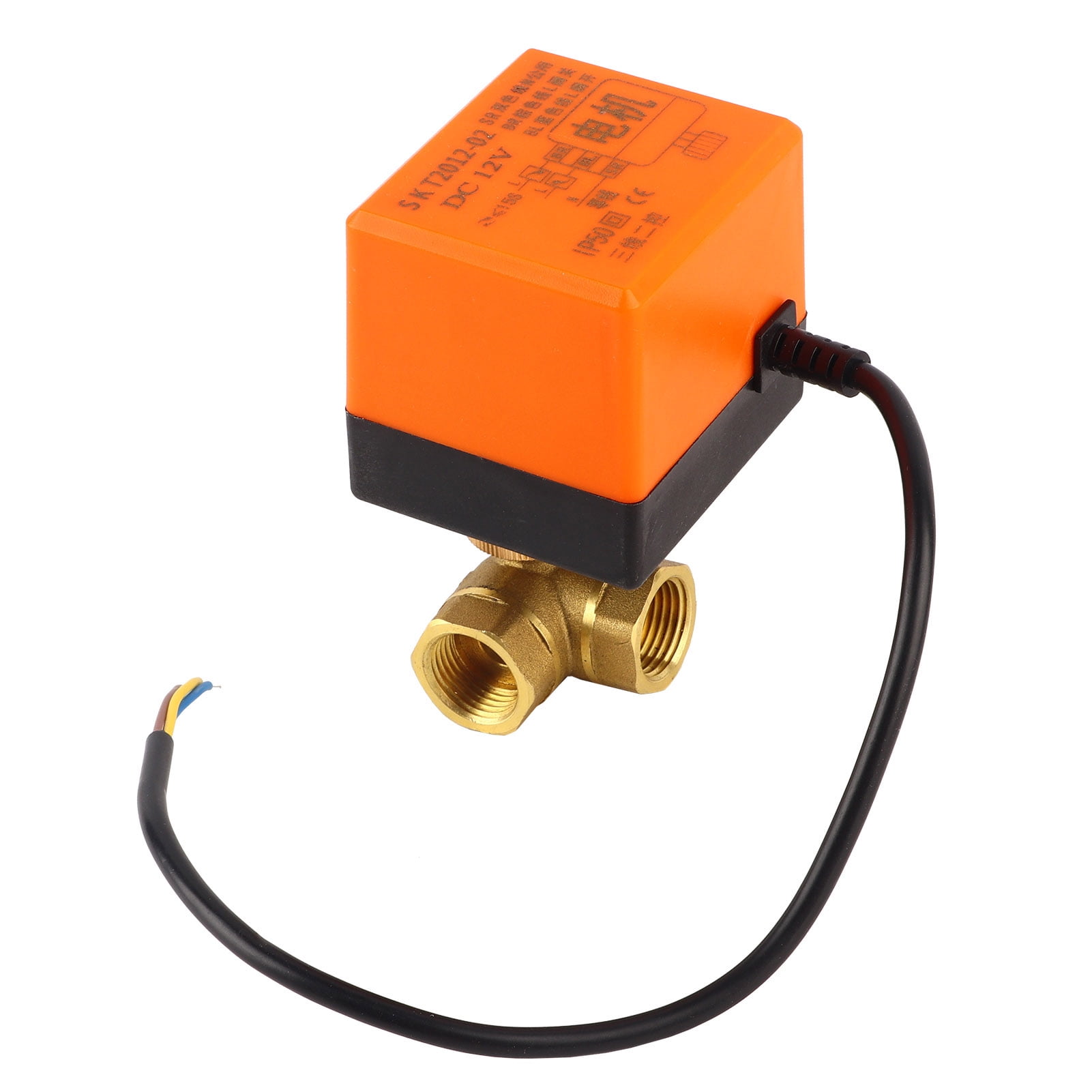 DN15 G1/2 Brass 3 Way Motorized Ball Electrical Valve for Air