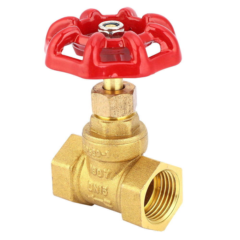 DN15 G1/2in Brass Globe Shut Off Valve Female Thread Two Seals Stop