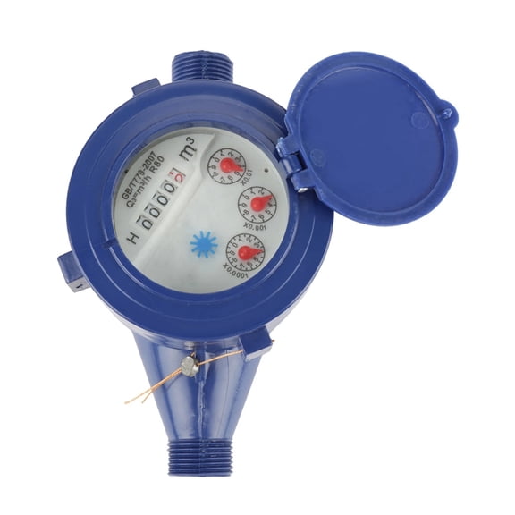 DN15 Rotary Plastic Cold Water Meter Garden Home Single Flow Wet Measuring Instrument Tools