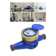 DN20 Garden Home Metal Cold Water Meter Single Water Flow Wet Table Measuring Tool 20mm Flow Measure Tap ,Corrosion Resistance