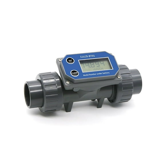 DN25-80 Flow Meter, Electronic LCD Digital Display Flowmeter, ZJLCD-BT01 PVC Pipe Liquid Water For Farm/Garden Irrigation ,Simple To Operate