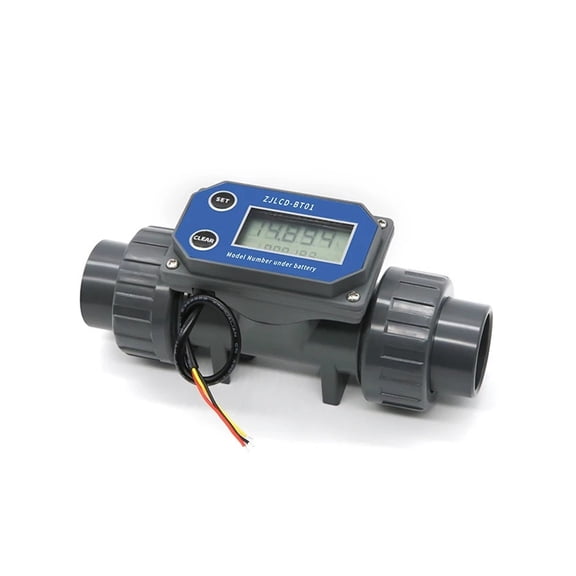 DN25-80 Flow Meter Electronic LCD Digital Display Flowmeter ZJLCD-BT01 PVC Pipe Liquid Water For Farm/Garden Irrigation ,Easy to Install
