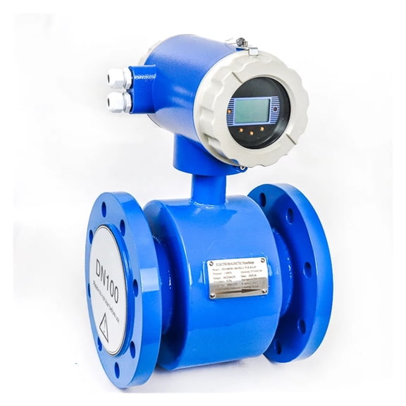 DN250 Water Flow Meter RS485 4-20mA Digital Liquid Electromagnetic Flowmeter For Sewage Wastewater Seawater Mud Acid-Alkali Solu ,Corrosion Resistance