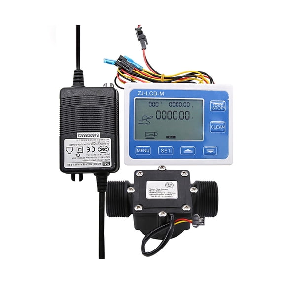 DN32 Digital Display Flow Quantitative Controller 1-1/4inch Water Flow Sensor Solenoid Valve Use To Control And Display Liquid Flow ,Stable Performance