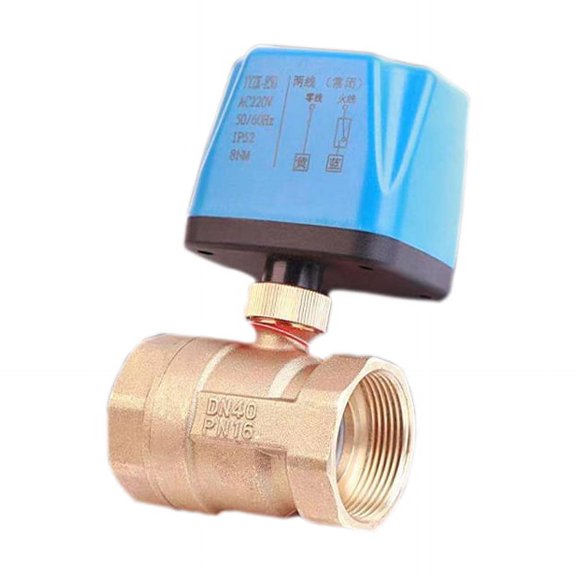 DN40 110 VAC-Normally Open-Normally Closed and Open Brass Electric Ball Valve, Replace Solenoid Valve, 1/2", 3/4", 1", 2 Wire