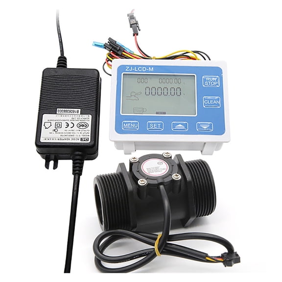 DN40 Digital Display Flow Quantitative Controller 1-1/2inch Water Flow Sensor Solenoid Valve Use To Control And Display Liquid Flow ,Easy to Use