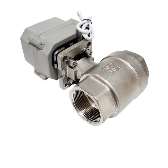 DN40 PLC-Controlled Modulating Valve E Analog 0-10V Or 4-20mA Metal Gears For Water Flow Control