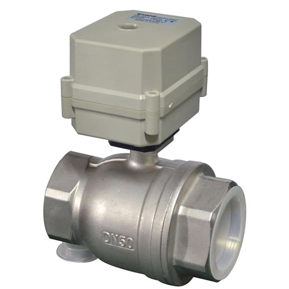 DN50 2" Two wires control Normally Closed Electric Ball Valve,AC/DC9-24V Stainless steels Motorized Ball Valve,With indication