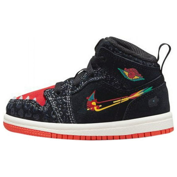 Toddler's Jordan 1 Mid SE "Siempre Familia" Bk/Chile Red-Sl (DN5120 001) - 10